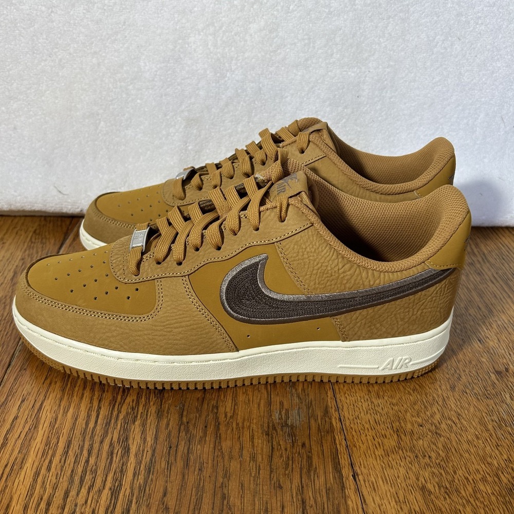 Nike Mens Size 11.5 Air Force 1 Low '07 LV8 Wheat Brown Sneaker Shoes